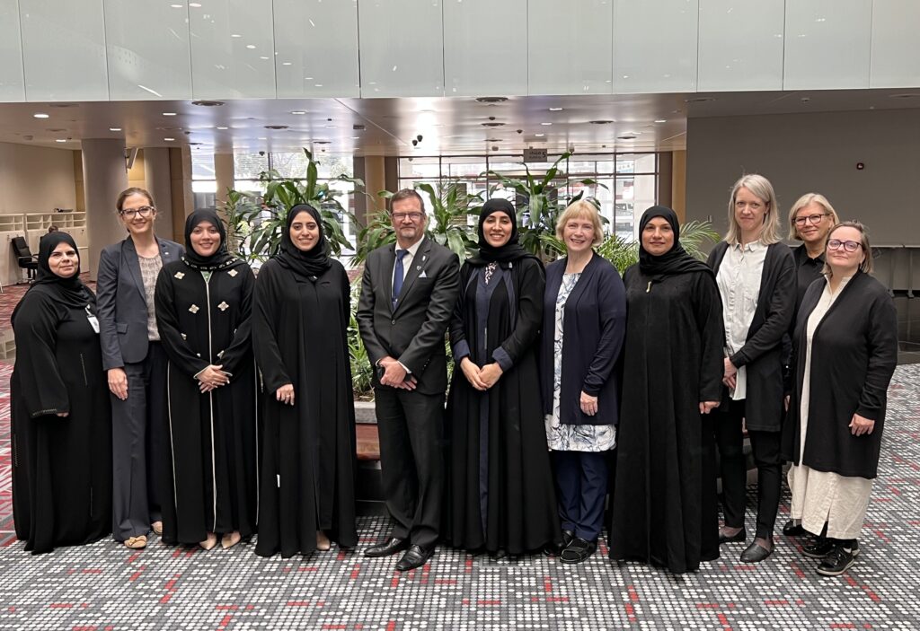 OEP staff and representatives of the Ministry of Education and Higher Education of Qatar at the launch event.